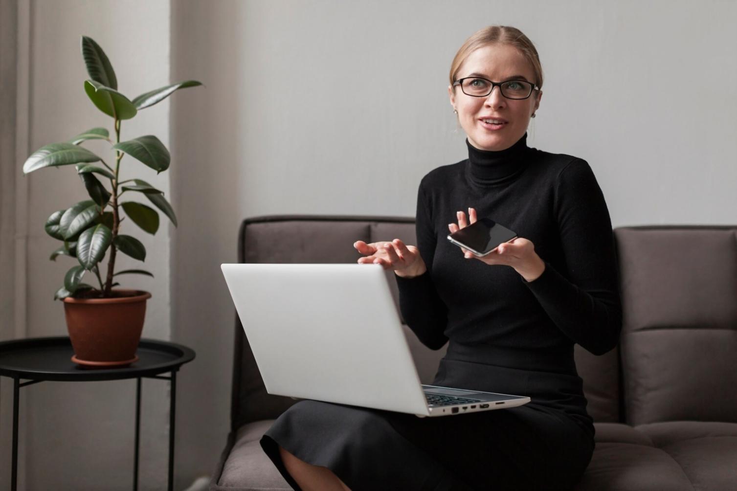 Modern financial analysis office environment with advanced data processing equipment